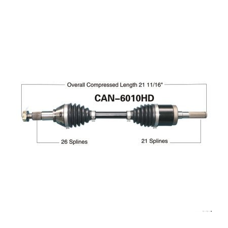 Wide Open Heavy Duty CV Axle for CAN AM HD FRONT RIGHT RENEGADE 800R/XXC CAN-6010HD